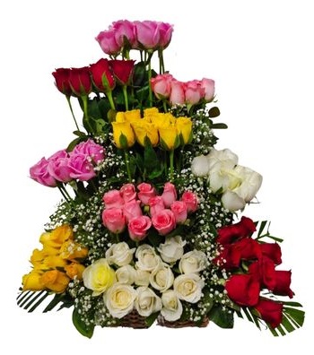 Mix Flowers Tall Arrangement