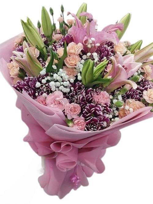 Premium pink Hand Bouquet
