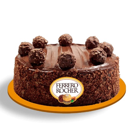 Freshly baked 100 percent pure eggless chocolate cake decorated with chocolate curls for online delivery in Hyderabad